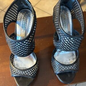 Elegant Black Mesh Heels